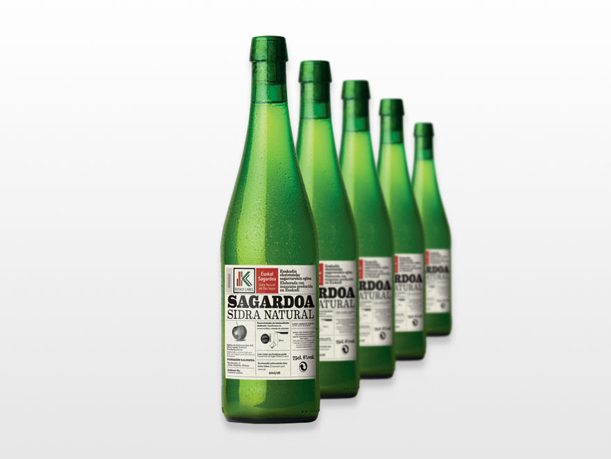 Sidra natural Garantía de calidad con Eusko Label.