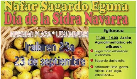 La sidra navarra celebrará su día el próximo 23 de septiembre.