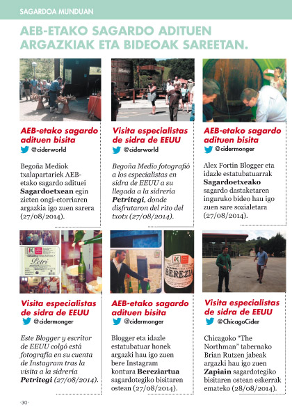 La sidra en el mundo: vídeos, tweets, blogs, visitas, etc… sobre la cultura de la sidra.
