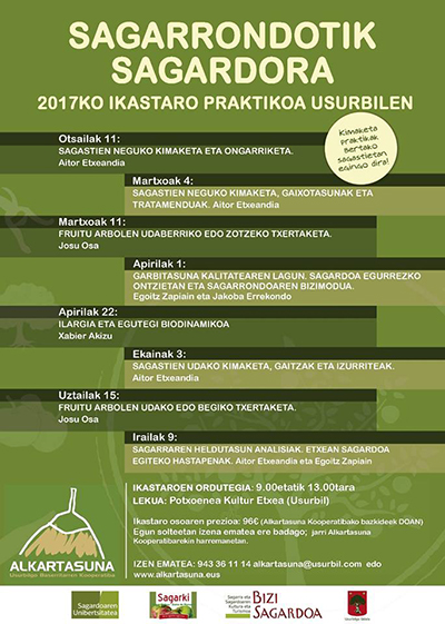Curso práctico 2017 “Del manzano a la sidra” en Usurbil